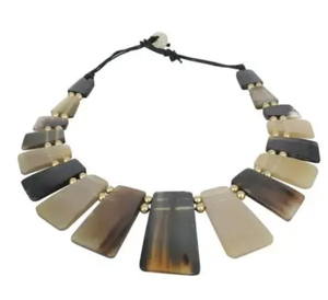 สร้อยคอเขาวัวควายวินเทจสำหรับเด็กผู้หญิงและผู้หญิงเครื่องประดับธรรมชาติที่เป็นมิตรกับสิ่งแวดล้อมจากอินเดีย - Product Image 2