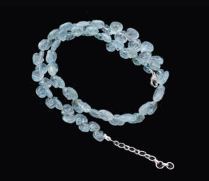 Collar llamativo azul cielo genuino, chapado en plata, con cuentas, precio de fábrica al por mayor para bodas, fiestas o regalo para ella - Product Image 2