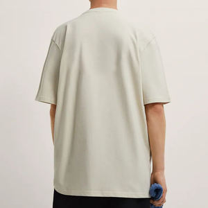 Diseño de logotipo Venta al por mayor Verano Hombres de manga corta Suelto Algodón Jersey Sólido en blanco Casual Hombres Camisetas - Product Image 2