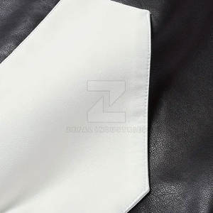 Veste en cuir pour homme à prix avantageux, vente en gros, respirante, imperméable, écologique, col montant, logo frontal, utilisation en extérieur, veste d'hiver - Product Image 4