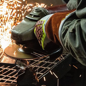 2 Hand Paid Solid Color Easy Fitted Safety <b>Glove</b> Online Arrival Full <b>Finger</b> Leather Made Safety <b>Gloves</b> - Product Image 6