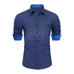 เสื้อลำลองสำหรับผู้ชายเสื้อแขนยาวผ้าฝ้ายระบายอากาศเป็นมิตรกับสิ่งแวดล้อมแห้งเร็วน้ำหนักเบา100% ทนทาน - Product Image 1
