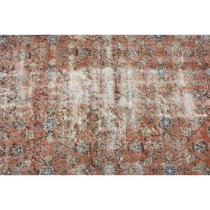 Alfombra de lana Vintage, color rojo y beige, 3,2x6,4 pies, estilo Kilim, alfombras rectangulares de área grande turca, respaldo de látex abstracto para pasillo de 10mm - Product Image 5