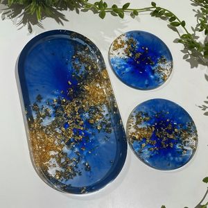 ถาดเสิร์ฟอีพ็อกซี่เรซินทำจากกระบวนการแฮนด์เมดของใช้จำเป็นสำหรับห้องครัวในบ้านร้านอาหารโรงแรม - Product Image 5