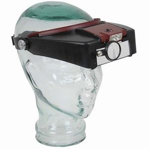 LED <b>Headband</b> <b>Magnifier</b> with Glass Lens Metal and Plastic Frame for Optical Use - Product Image 1