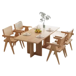 Garden Dining and Restaurant Furniture <b>Wooden</b> Dining Table and Chair Set Modern Japanese Design Wholesale Price - Product Image 1