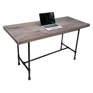 Modern Pine Wood <b>Computer</b> <b>Desk</b> with Iron Pipe Legs 140x60cm SPD68159 - Product Image 1