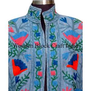 Handcrafted Knitted Quilted Cotton Suzani Jacket Boho Tribal Reversible Festival Fashion Ethnic Embroidery Wholesale Jackets - Product Image 3