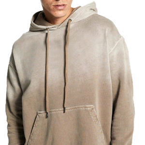 เสื้อฮู้ดดี้ผู้ชายสีพื้นคุณภาพสูง พิมพ์ลายโลโก้ปักตามสั่ง สำหรับฤดูหนาว ผ้าฝ้าย 100% ผ้าเฟรนช์เทอร์รี่ถักแบบสวมหัว - Product Image 6