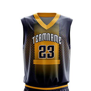 Uniforme de baloncesto profesional por sublimación, conjunto de camiseta y pantalones cortos de entrenamiento para hombre, tela duradera de secado rápido - Product Image 5