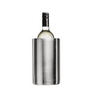 Cubo de vino de acero inoxidable de doble pared de Metal pulido acabado decorativo botella individual soporte enfriador de vino - Product Image 1
