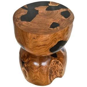 Tabouret moderne en bois et résine au design à la mode, chaise de salle à manger pour la décoration de la maison, design créatif, prix bon marché - Product Image 3