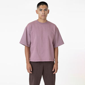 T-shirt surdimensionné à manches courtes décontracté pour hommes à la mode séchage rapide polaire à col rond impression numérique personnalisée t-shirts surdimensionnés tricotés - Product Image 5