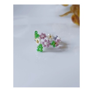 Vente en gros d'anneaux perlés faits à la main, couleurs et tailles personnalisables, mode bohème pour femmes, disponibles pour la vente en gros. - Product Image 5