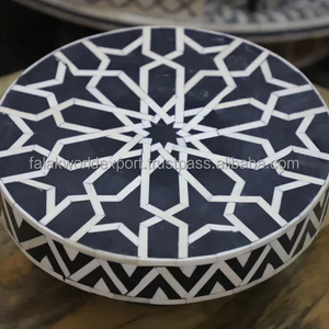 Último soporte de pastel con incrustaciones de hueso de nácar artesanía decoración del hogar Venta caliente Hotel hogar estilo fiesta pastel servir soporte por FWE - Product Image 4