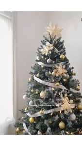 Christmas Tree Topper Star hanging decoration woven bamboo <b>snowflakes</b> handmade bamboo star hanging <b>light</b> wall decor - Product Image 5