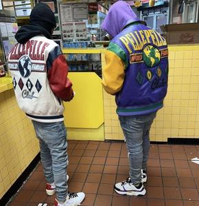 Chaqueta universitaria con letras de béisbol personalizada de alta calidad de fabricante OEM para hombre, bordado de chenilla, Mangas de cuero de calle alta - Product Image 5