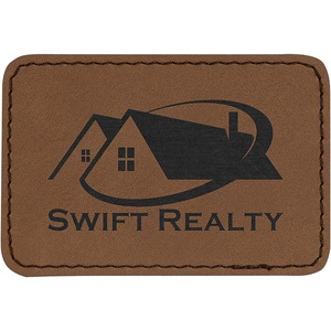 Patchs de chapeau vierges Rectangle Laser Able Leatherette Patch avec adhésif Top qualité personnalisé tout neuf 2025 patchs en similicuir - Product Image 1