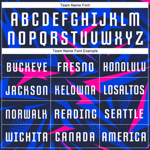 Camiseta de Fútbol Azul Oscuro con Diseño Gráfico Rosa, Manga Corta, Transpirable, de Secado Rápido, Uniforme Deportivo para Entrenamiento y Partido - Product Image 5