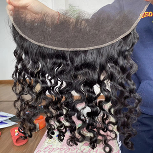 El mejor precio al por mayor, extensiones de cabello virgen de alta calidad, cierre Frontal Natural de onda profunda suelta humana cruda camboyana vietnamita - Product Image 1