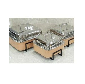 Table de maison classique plats de service de nourriture décoratifs plats de service de nourriture en acier inoxydable Vintage pour l'utilisation d'événements de mariage - Product Image 1