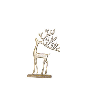 Juego de esculturas de renos de aluminio fundido moderno de estilo nórdico, figuritas de animales abstractas para decoración del hogar y vacaciones, artesanía de Metal - Product Image 5