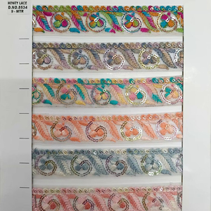 ลูกไม้ปักลายดอกไม้หรูหราเป็นมิตรกับสิ่งแวดล้อมสำหรับสไตล์ธุรกิจแฟชั่นของตกแต่งบ้านงานฝีมือกระเป๋ารองเท้าของขวัญ - Product Image 1