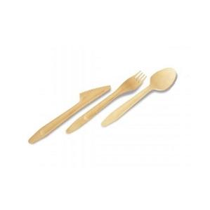 Ensemble de vaisselle en bois rustique couverts écologiques réutilisables, y compris cuillère fourchette couteau pour la maison salle à manger ustensiles de cuisine Article - Product Image 5