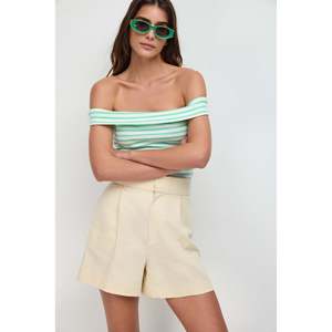 T-shirt décontracté pour femme, coupe ajustée, 100% coton, épaules dénudées, sans manches, col droit, ajusté au corps, respirant - Product Image 4