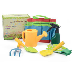 One99-<span class=keywords><strong>Ensemble</strong></span> d'outils de jardinage en plastique pour enfants, 7 pièces, avec pelle, fourche, râteau, gants, parfait, mini kit de jardinage, cadeau pour enfants, bricolage amusant - Product Image 3