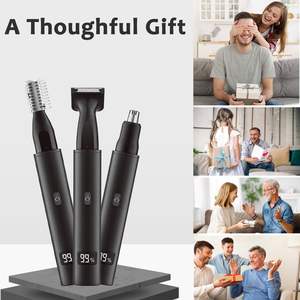 Recortadora de Vello Facial, Nariz, Orejas y Cejas, Cuchillas de Acero Inoxidable, Resistente al Agua IPX7, Funciona con Batería - Product Image 4