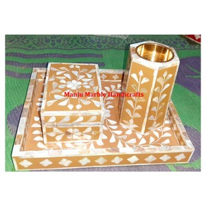 Brûleur Bakhoor au look moderne et attrayant avec incrustation d'os en nacre pour la maison et l'hôtel, cadeau de décoration - Product Image 5