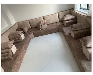 Diseño interior árabe Majlis, diseño clásico moderno, elegante conjunto de sala de estar, asientos de esquina de lujo, diseño que ahorra espacio - Product Image 1