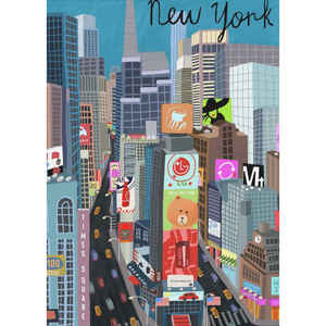 Impression d'art illustré de Times Square à New York par Carla Daly - Product Image 3