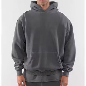 Acid Wash Sudaderas con capucha para hombre Pullover Oversized Acid Wash HIP HOP Sudadera con capucha en negro Sudaderas con capucha de gran tamaño - Product Image 2