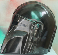 Casque de collection de style Mandalorian en acier artisanal avec doublure et sangle de menton réglables pour l'affichage et les costumes