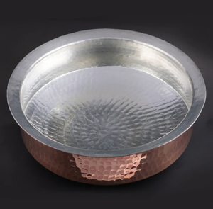 Lagan avec revêtement en étain Kalai à l'intérieur, un incontournable pour votre cuisine. Découvrez notre cuivre artisanal de qualité supérieure. - Product Image 5