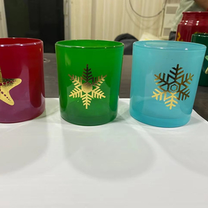 เชิงเทียนแก้วออกแบบให้คำปฏิญาณในวันคริสต์มาสสำหรับตกแต่งบรรยากาศในฤดูใบไม้ร่วง - Product Image 1