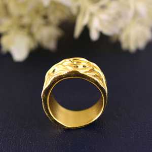 Nouvelle Bague Bohème Tendance Vague Ethnique en Laiton pour Femme, Plaqué Or 18 carats, Bijou Texturé en Spirale pour Vente en Gros/OEM/ODM - Product Image 4