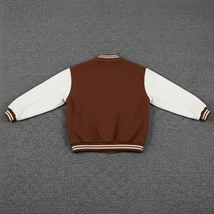 Veste universitaire matelassée pour femme de haute qualité en gros 2025 Doublure en coton Coupe-vent Imperméable Décontractée Rivets Broderie - Product Image 2