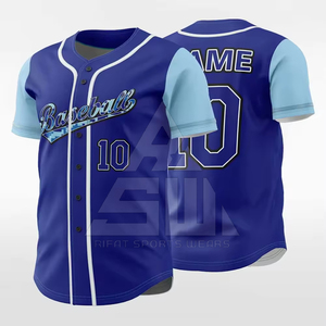 Plus Size High Quality Breathable Lightweight <b>Baseball</b> Jersey Customized Training Team Wear 100% Polyester in Low Price - Product Image 2