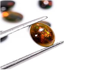 โอปอลเอธิโอเปียสีดําธรรมชาติพลอยวงรีเรียบ Cabochon หลวมในราคาโรงงานขายส่งจากซัพพลายเออร์ผู้ผลิตสีดํา st - Product Image 3