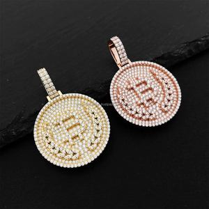 Pendentif glacé de 2 pouces Nouveau pendentif en argent sterling S925 Hip-hop Grand disque Pendentif Rappeur Moissanite Collier pendentif - Product Image 4