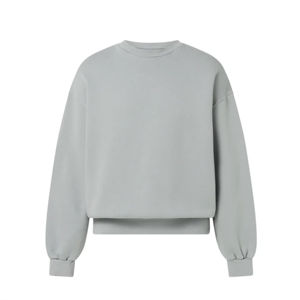 Sweat-shirt à col rond en molleton pour femme avec coupe décontractée parfait pour les tenues décontractées superposées et se prélasser à la maison - Product Image 1