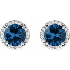 Pendientes Redondos Estilo Halo con Circonita y Perla, en Oro Rosa, Elegantes y Modernos, para Bodas, Compromisos, Fiestas y Regalos - Product Image 2