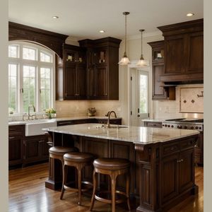 Contour d'armoire <span class=keywords><strong>de</strong></span> <span class=keywords><strong>cuisine</strong></span> en bois massif traité ignifuge <span class=keywords><strong>et</strong></span> résistant à la chaleur - Product Image 3