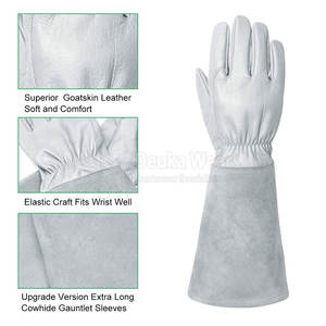 Guantes de Seguridad Personalizados al por Mayor con Logotipo, Elásticos, Cómodos, de Piel de Cabra, con Mangas Largas, Tri Argon - Product Image 3