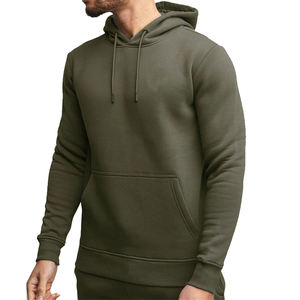 <b>Men's</b> Fashionable Branded Full Sleeve <b>Hoodies</b> Casual Street Style Loose Breathable Pullovers for Winter Plain Dyed Adults Wear - Product Image 1