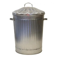 <strong>Best</strong> <strong>Selling</strong> Round Plastic Trash Bin Galvanized <strong>Silverware</strong> Waste Storage From India Without Lid for Garbage Rubbish Collection