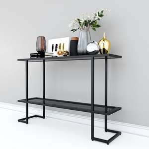 Modern/Contemporary/Classic Accent Entry <b>Console</b> Table with Wooden Top & Powder-Coated Iron Frame - Product Image 3